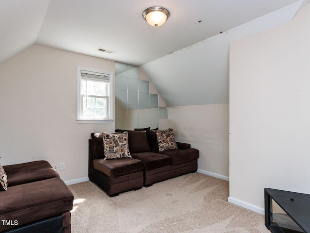 313 Hardwick Dr, Durham, NC 27713 - carpeted living area with lofted ceiling