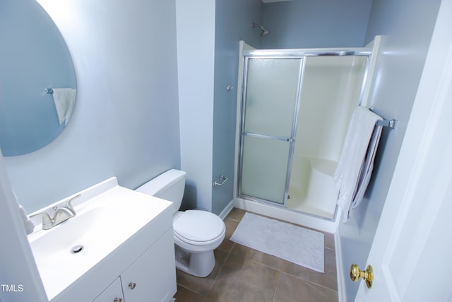 1806 Stroll Cir, Fuquay Varina, NC 27526 - full bath with a shower stall, vanity, toilet, and tile patterned flooring