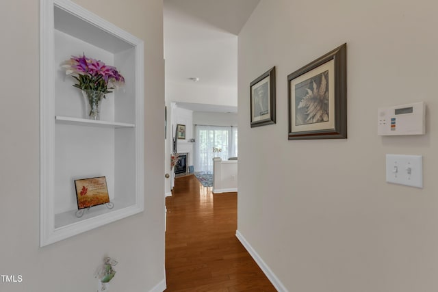 3400 Secretariat Way, Raleigh, NC 27614 - hall featuring dark wood-type flooring and baseboards