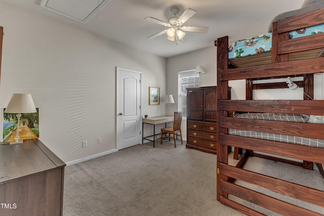 3400 Secretariat Way, Raleigh, NC 27614 - bedroom with carpet flooring, baseboards, and attic access