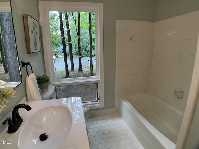 102 Pebble Ct, Chapel Hill, NC 27516 - bathroom with tile patterned flooring, toilet, and vanity