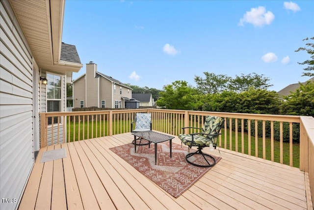 124 Roscommon Ln, Clayton, NC 27520 - deck featuring a lawn