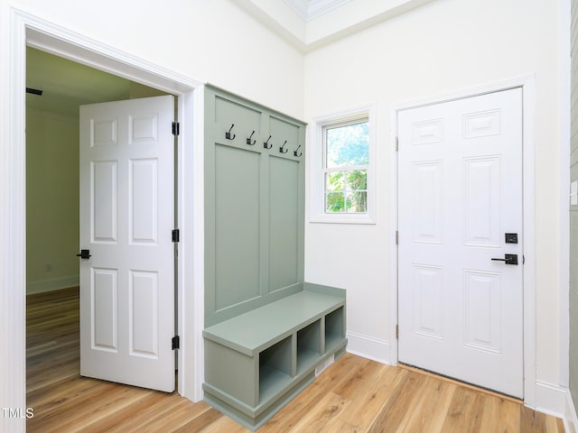 2106 University Dr, Durham, NC 27707 - mudroom with light wood-style floors and baseboards