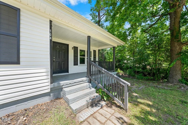 104 Archdale Dr, Durham, NC 27707 - doorway to property featuring covered porch