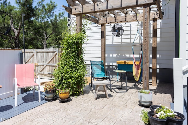 2805 Fayetteville St, Durham, NC 27707 - view of patio with a gate and a pergola