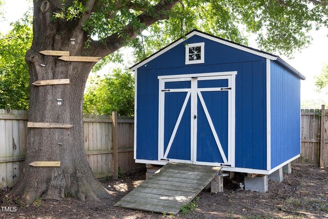 2805 Fayetteville St, Durham, NC 27707 - view of shed with a fenced backyard