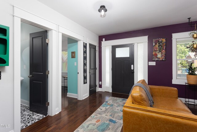 2805 Fayetteville St, Durham, NC 27707 - foyer with wood finished floors and baseboards