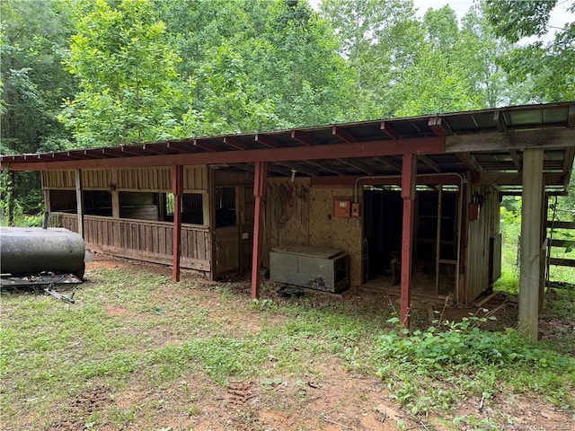 467 Deep River Rd, Sanford, NC 27330 - view of yard with oil tank, an outdoor structure, and a pole building