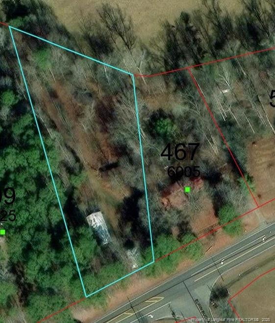 467 Deep River Rd, Sanford, NC 27330 - aerial overview of property's location featuring property parcel outlined