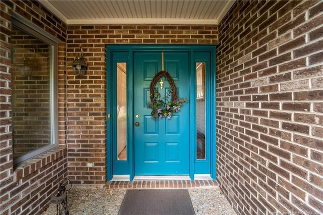 116 Fox Run Ct, West End, NC 27376 - doorway to property featuring brick siding