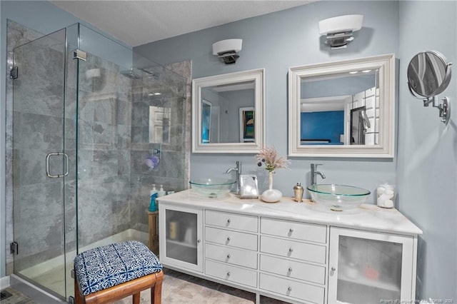 116 Fox Run Ct, West End, NC 27376 - full bath featuring a shower stall and double vanity