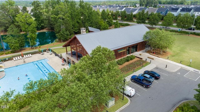 1600 Drift Falls Ln, Wendell, NC 27591 - bird's eye view of a pool area