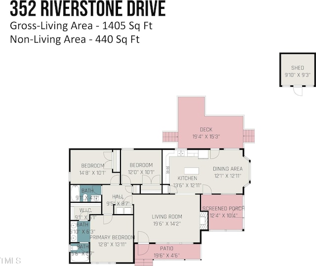 352 Riverstone Dr, Clayton, NC 27527 - view of floor plan / room layout