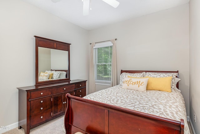 352 Riverstone Dr, Clayton, NC 27527 - bedroom featuring light carpet and a ceiling fan
