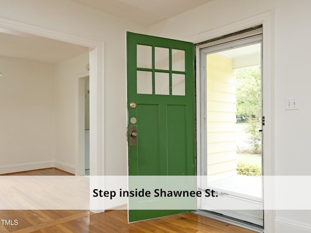 1410 Shawnee St, Durham, NC 27701 - entryway featuring wood finished floors