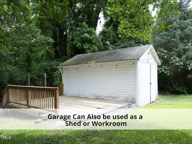 1410 Shawnee St, Durham, NC 27701 - garage with a shed