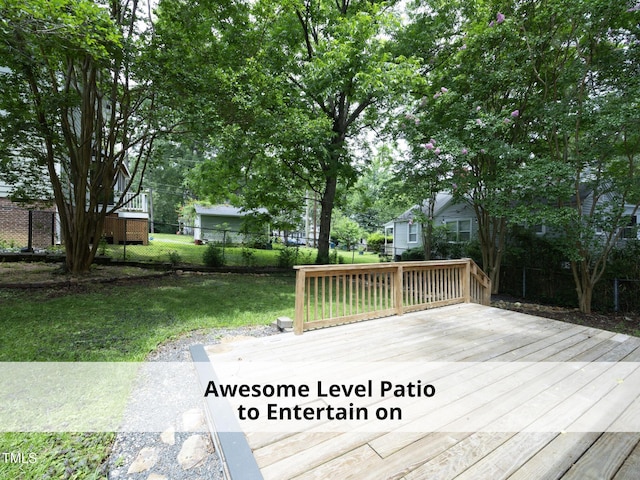 1410 Shawnee St, Durham, NC 27701 - view of wooden terrace