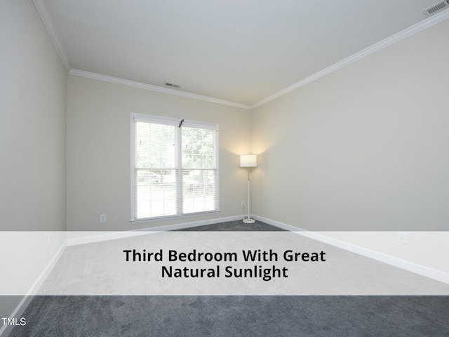 603 Red Cedar Cir, Durham, NC 27712 - carpeted spare room featuring crown molding