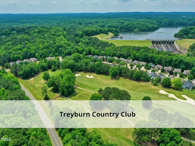 603 Red Cedar Cir, Durham, NC 27712 - aerial view of a nearby body of water and a golf course