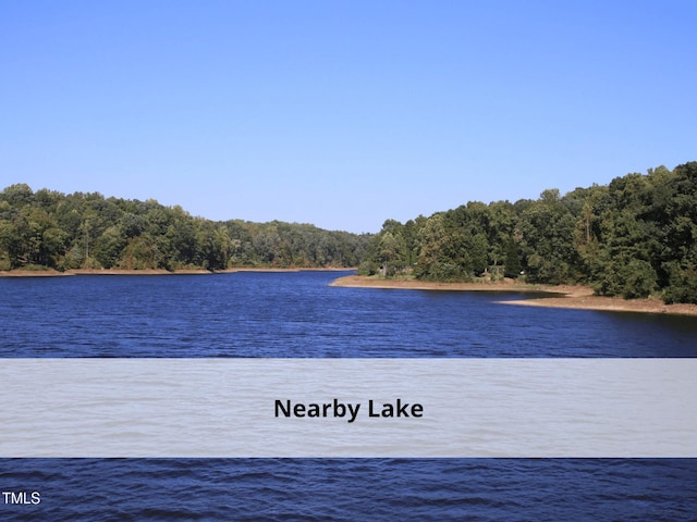 603 Red Cedar Cir, Durham, NC 27712 - water view with a heavily wooded area