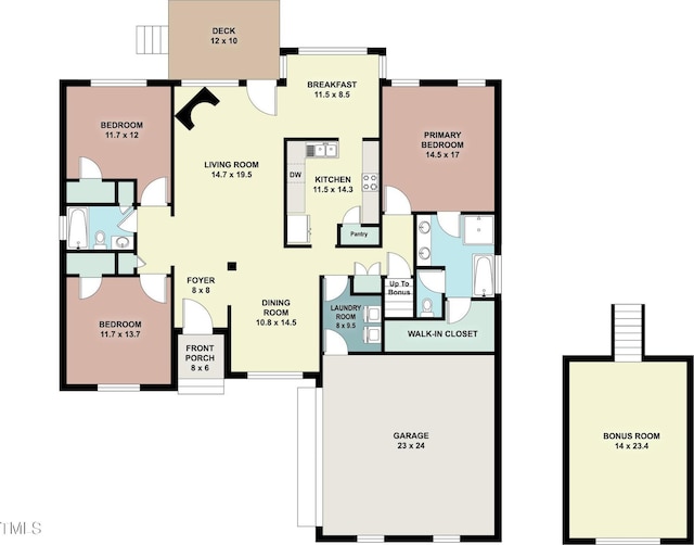 603 Red Cedar Cir, Durham, NC 27712 - view of room layout