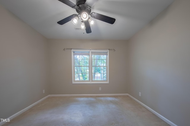 203 Halls Mill Dr, Cary, NC 27519 - spare room with baseboards, ceiling fan, and light carpet