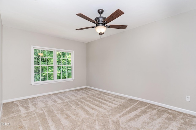 8512 Erinsbrook Dr, Raleigh, NC 27617 - carpeted empty room with baseboards and a ceiling fan