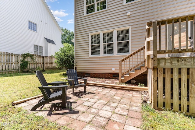 8512 Erinsbrook Dr, Raleigh, NC 27617 - view of patio with stairs