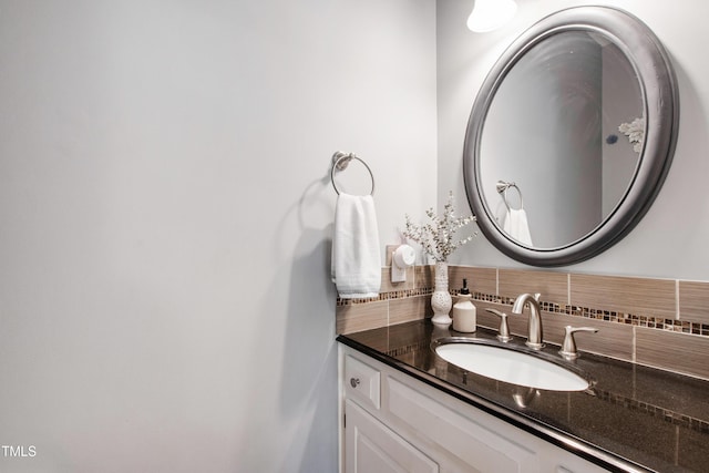 3304 Buck Run Trl, Wake Forest, NC 27587 - bathroom with decorative backsplash and vanity