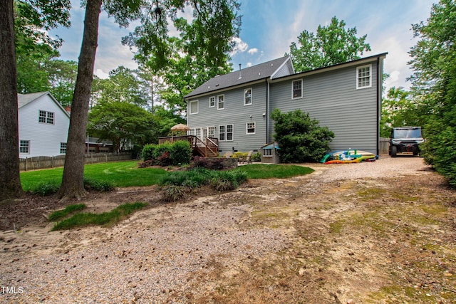 3304 Buck Run Trl, Wake Forest, NC 27587 - back of property featuring a deck