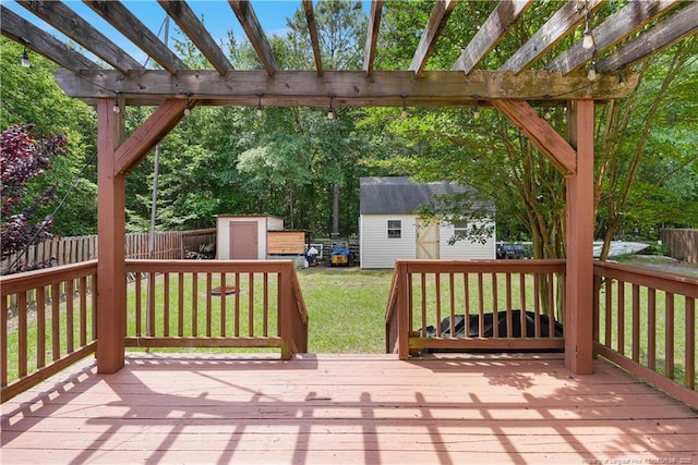 4055 Beaubien Dr, Fayetteville, NC 28306 - wooden terrace featuring a pergola