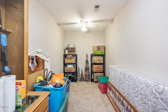 110 Lexington Ave, Zebulon, NC 27597 - playroom with light colored carpet and ceiling fan