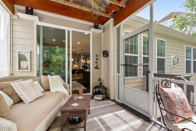 1577 Tice Hurst Ln, Apex, NC 27502 - sunroom / solarium with healthy amount of natural light and an outdoor living space