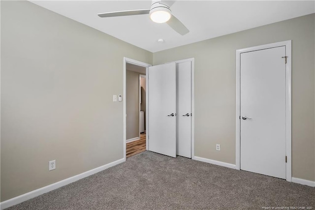 1486 Thelbert Dr, Fayetteville, NC 28301 - unfurnished bedroom with carpet, baseboards, and ceiling fan