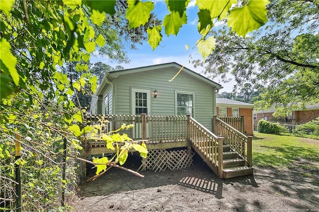 1486 Thelbert Dr, Fayetteville, NC 28301 - rear view of house with a deck
