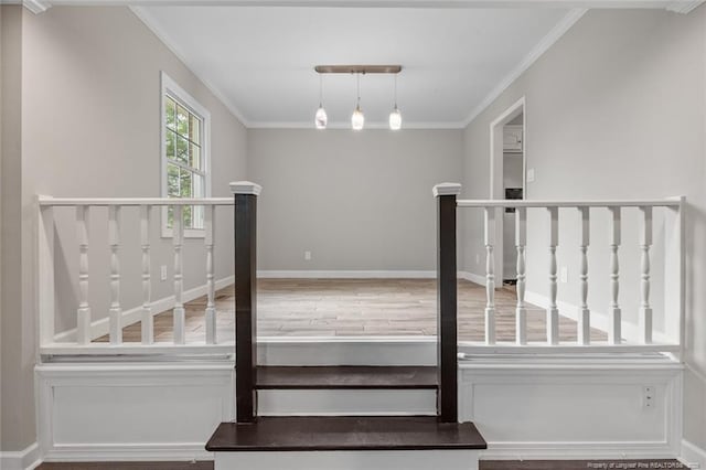 1720 Paisley Ave, Fayetteville, NC 28304 - stairs with crown molding and baseboards