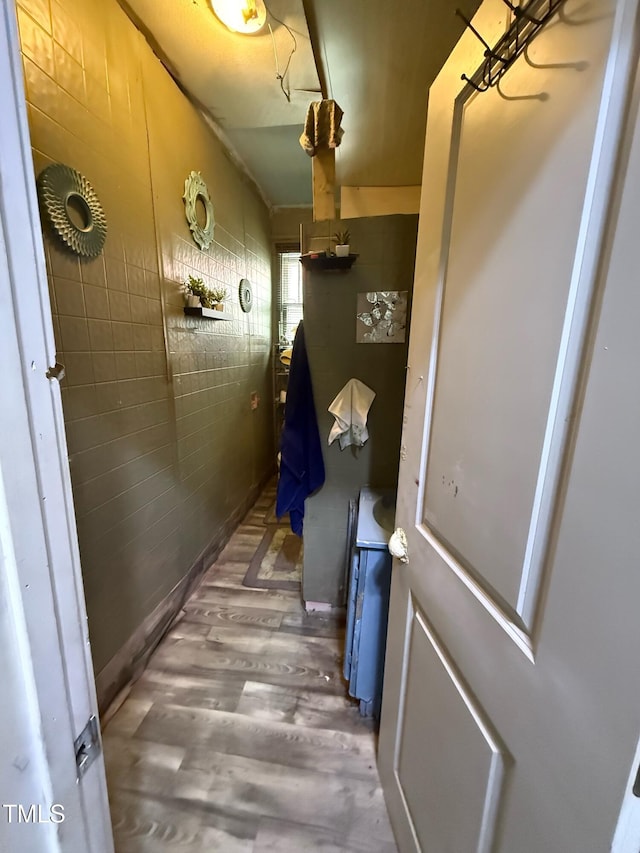 109 N 2nd St, Sanford, NC 27330 - hallway with wood finished floors