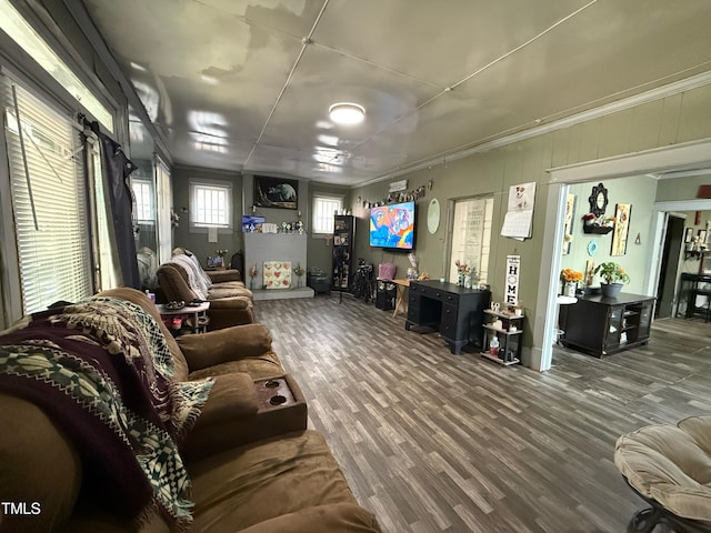 109 N 2nd St, Sanford, NC 27330 - living room featuring wood finished floors