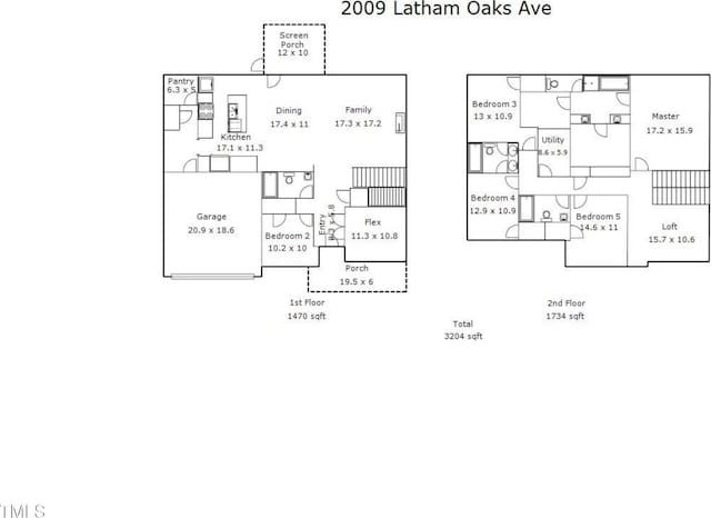 2009 Latham Oaks Ave, Wake Forest, NC 27587 - floor plan / room layout