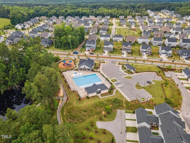 2009 Latham Oaks Ave, Wake Forest, NC 27587 - view of property location with a pool and nearby suburban area