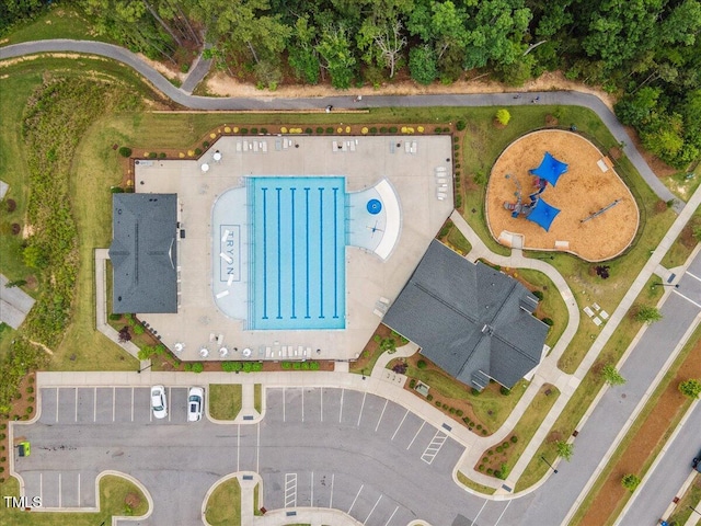 2009 Latham Oaks Ave, Wake Forest, NC 27587 - drone / aerial view of a pool
