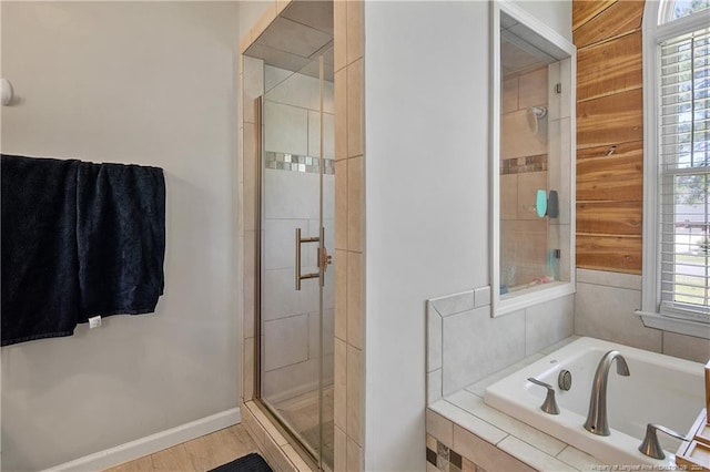 7578 Firethorn Dr, Fayetteville, NC 28311 - full bathroom featuring a shower stall and a bath