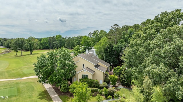 112 Lancaster Dr, Chapel Hill, NC 27517 - aerial view of property and surrounding area featuring a local golf course
