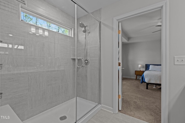 604 Craftsman Ridge Trl, Knightdale, NC 27545 - ensuite bathroom with a stall shower and baseboards