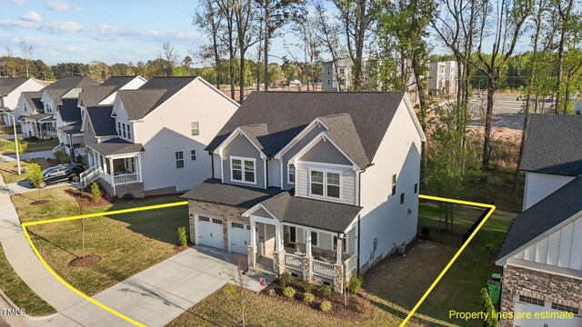 604 Craftsman Ridge Trl, Knightdale, NC 27545 - aerial perspective of suburban area