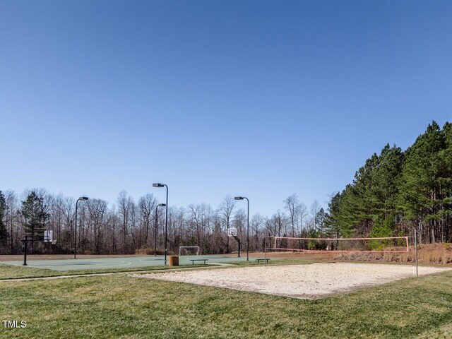 67 Spring Hollow Ct, Pittsboro, NC 27312 - view of community with volleyball court, community basketball court, and a yard