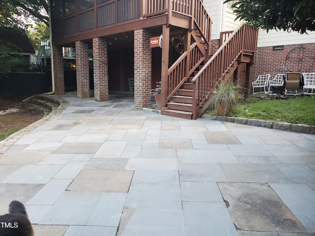 2236 The Cir, Raleigh, NC 27608 - view of patio featuring stairs