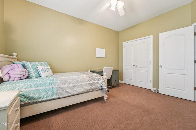 9808 Rainsong Dr, Wake Forest, NC 27587 - carpeted bedroom featuring a ceiling fan and baseboards