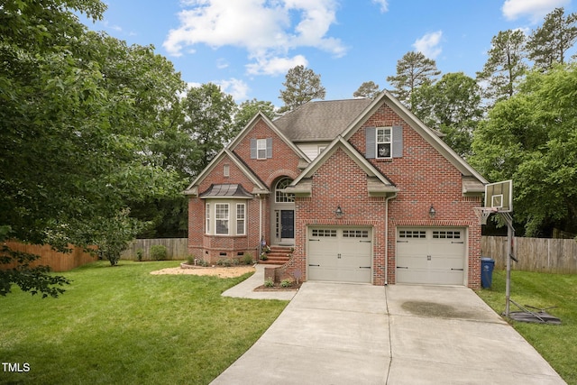 7 Teahouse Ct, Durham, NC 27707 - traditional-style home featuring brick siding, concrete driveway, and an attached garage