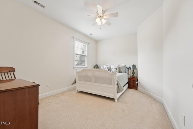 7 Teahouse Ct, Durham, NC 27707 - carpeted bedroom with baseboards and a ceiling fan